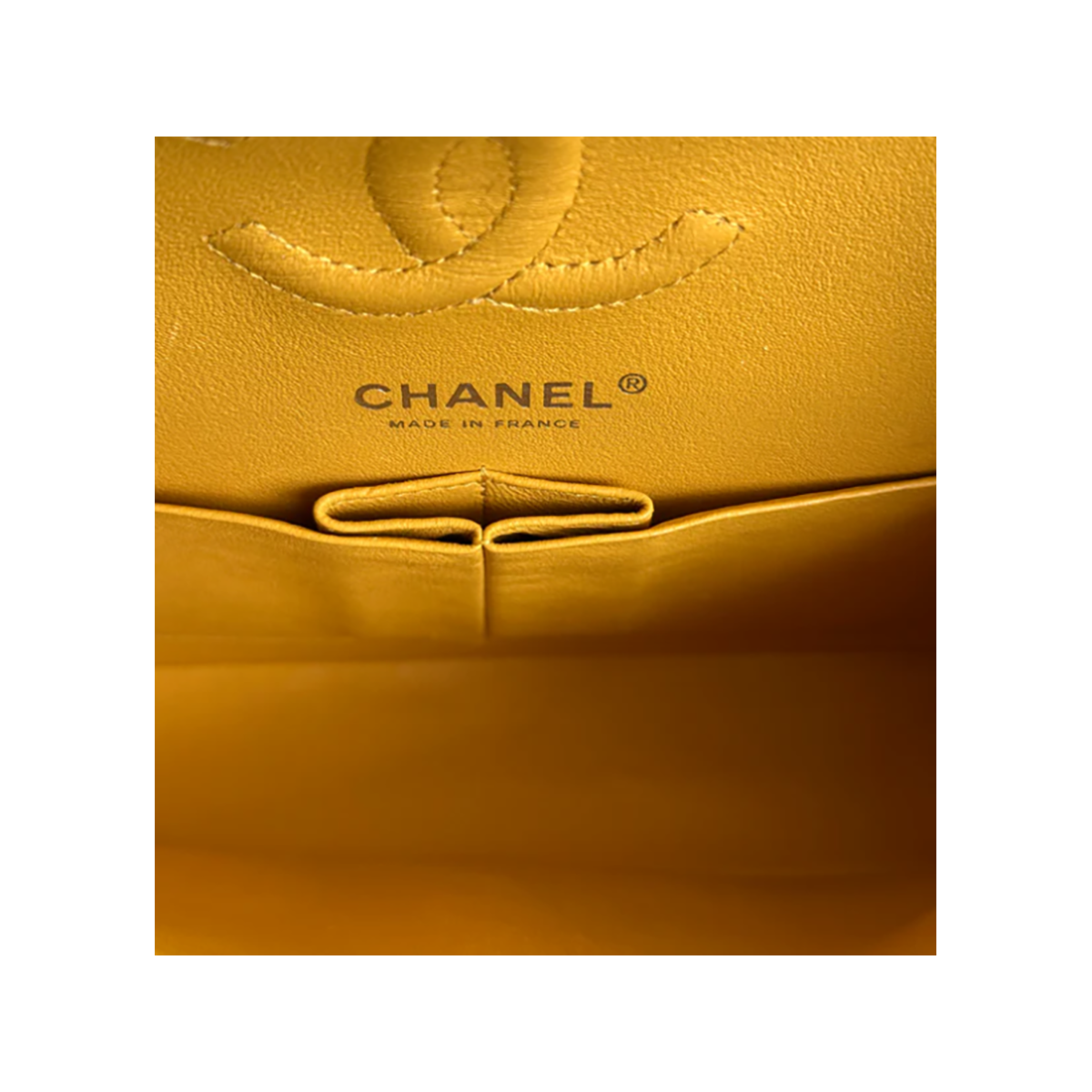 PRELOVED CHANEL QUILTED LAMBSKIN SMALL FLAP BAG IN YELLOW