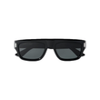 SAINT LAURENT D-FRAME RECYCLED-ACTATE SUNGLASSES IN BLACK