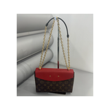 LOUIS VUITTON SAINT PLACIDE MONOGRAM AND RED BAG