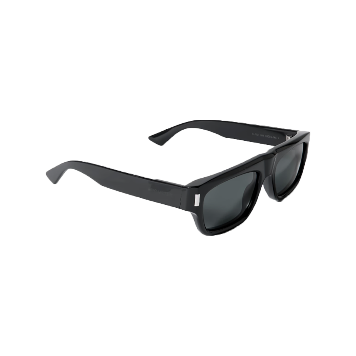 SAINT LAURENT D-FRAME RECYCLED-ACTATE SUNGLASSES IN BLACK