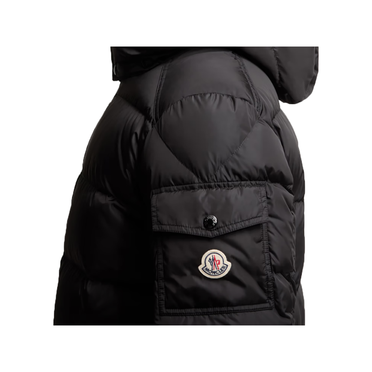 MONCLER MAYA PADDED NYLON-DOWN JACKET IN BLACK