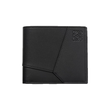 LOEWE PUZZLE LOGO-EMBOSSED LEATHER WALLET IN BLACK