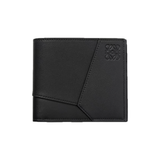 LOEWE PUZZLE LOGO-EMBOSSED LEATHER WALLET IN BLACK