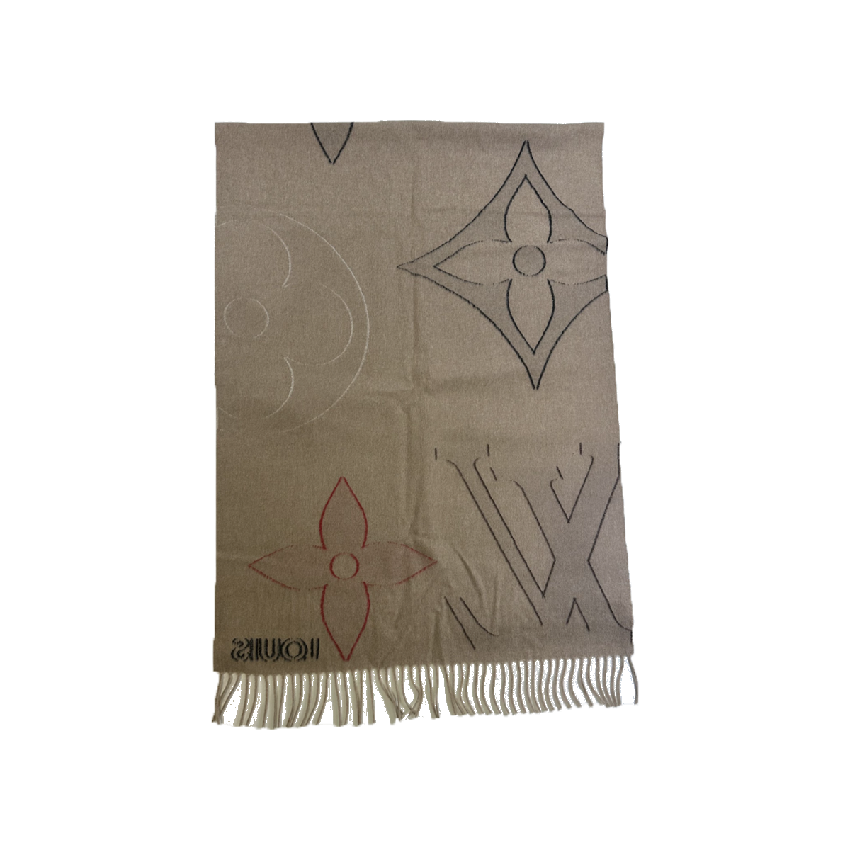 PRELOVED LOUIS VUITTON MONOGRAM SCARF IN BEIGE
