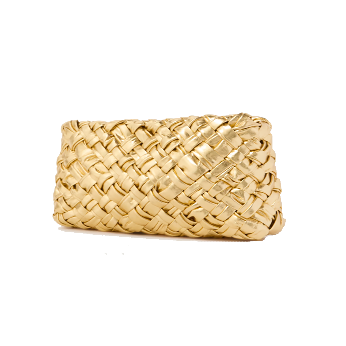 BOTTEGA VENETA SMALL KALIMERP CHA-CHA GATHERED INTRECCIATO METALLIC SHOULDER BAG