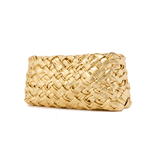 BOTTEGA VENETA SMALL KALIMERP CHA-CHA GATHERED INTRECCIATO METALLIC SHOULDER BAG