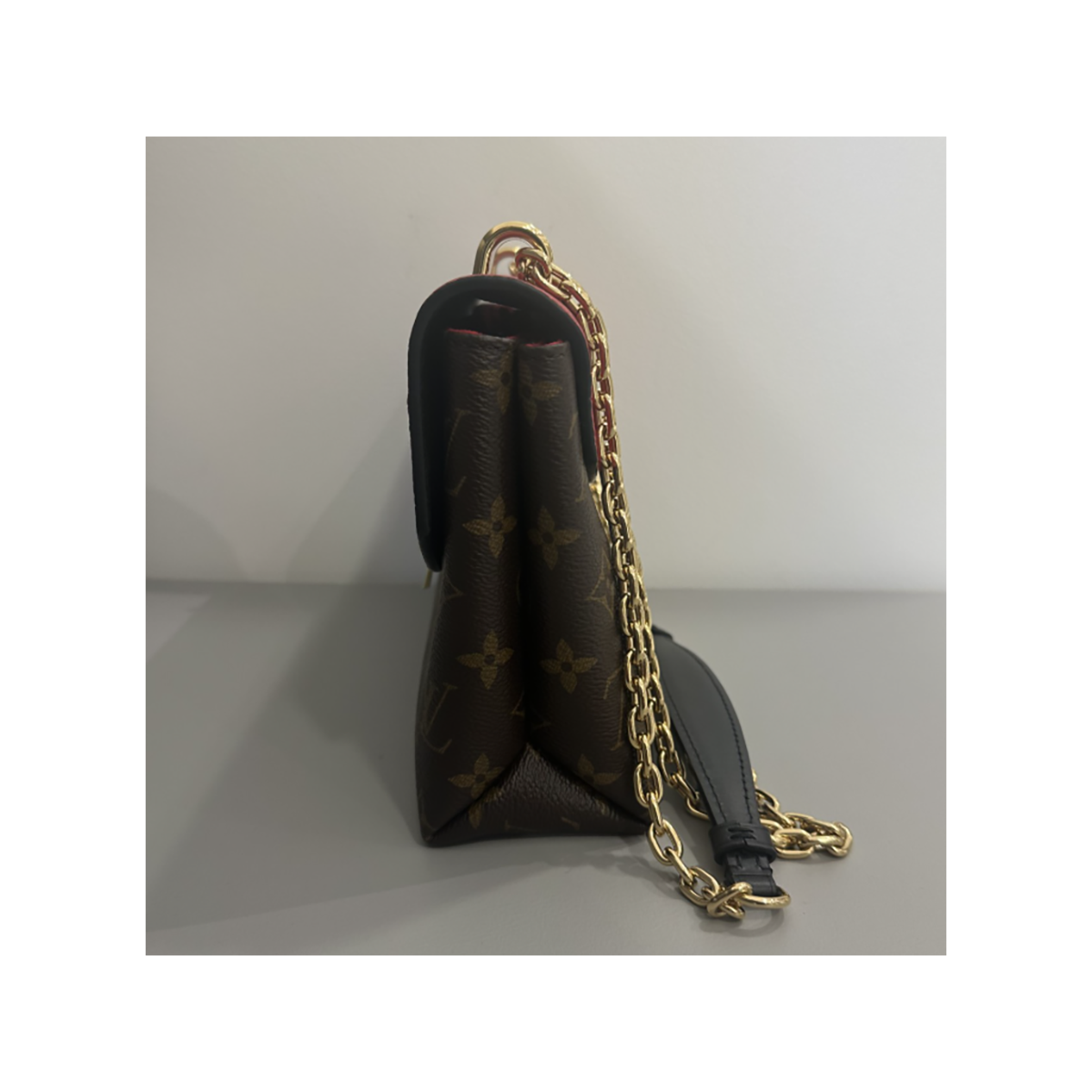 LOUIS VUITTON SAINT PLACIDE MONOGRAM AND RED BAG