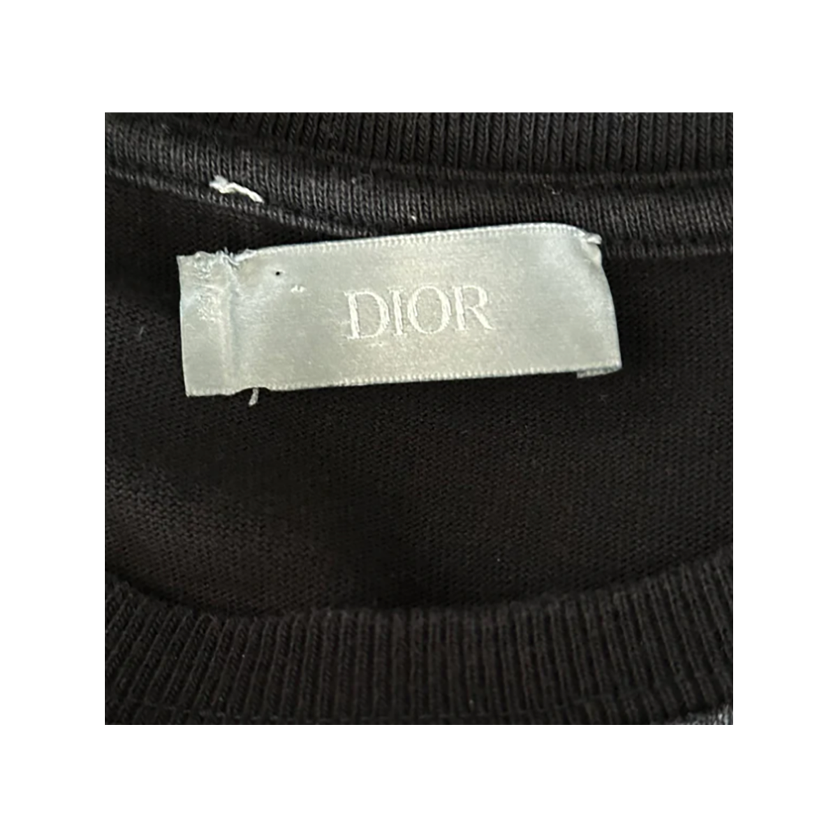 DIOR DANIEL ARSHAM LOGO T-SHIRT IN BLACK