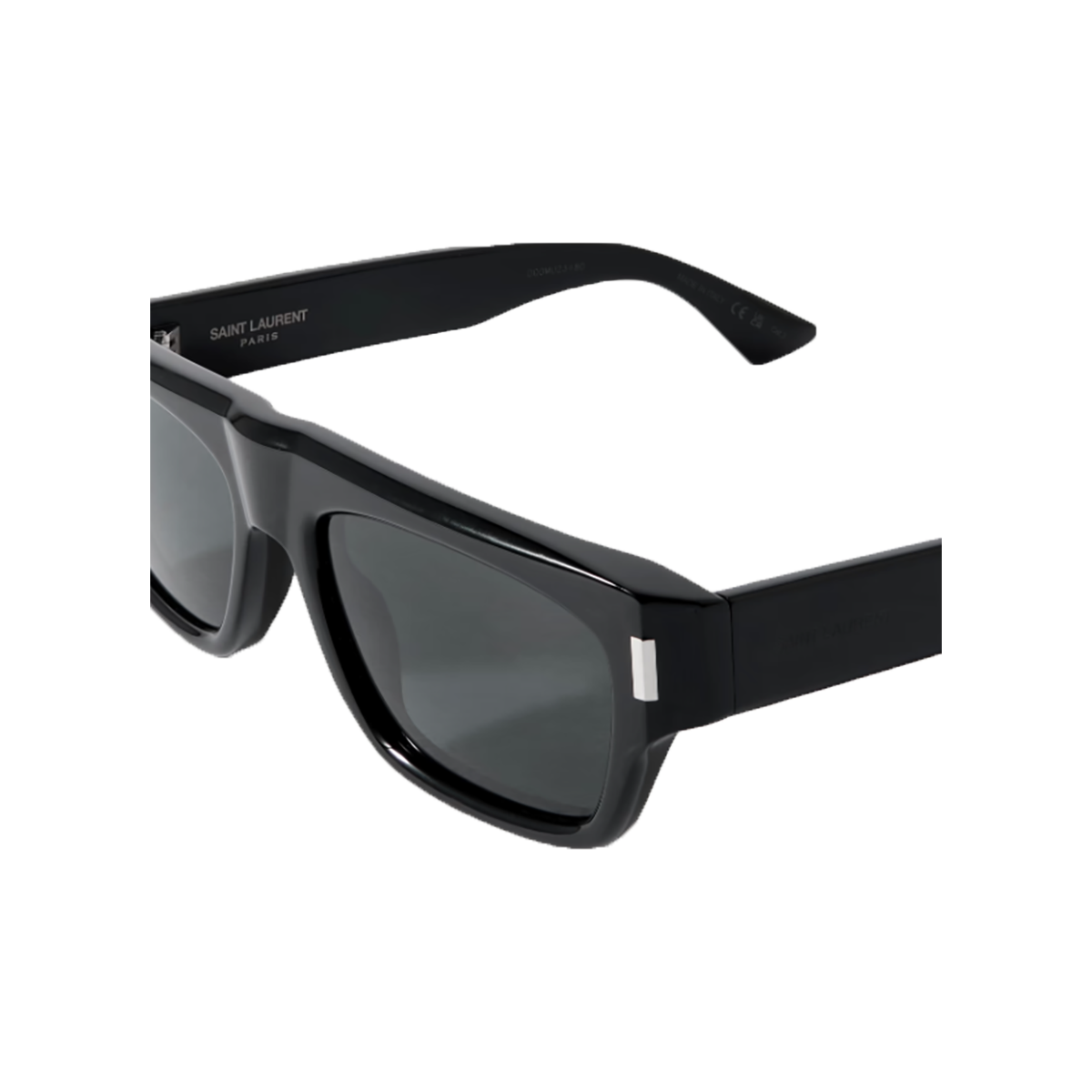 SAINT LAURENT D-FRAME RECYCLED-ACTATE SUNGLASSES IN BLACK