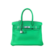 HERMES BAMBOO TOGO BIRKIN 30 BAG IN GREEN