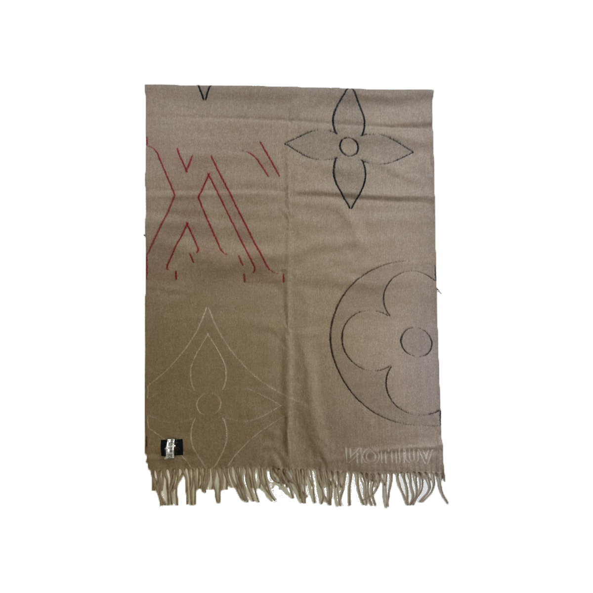 PRELOVED LOUIS VUITTON MONOGRAM SCARF IN BEIGE