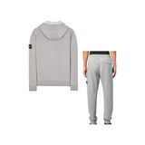 STONE ISLAND LOGO PATCH ZIP TRACKSUIT IN GREY