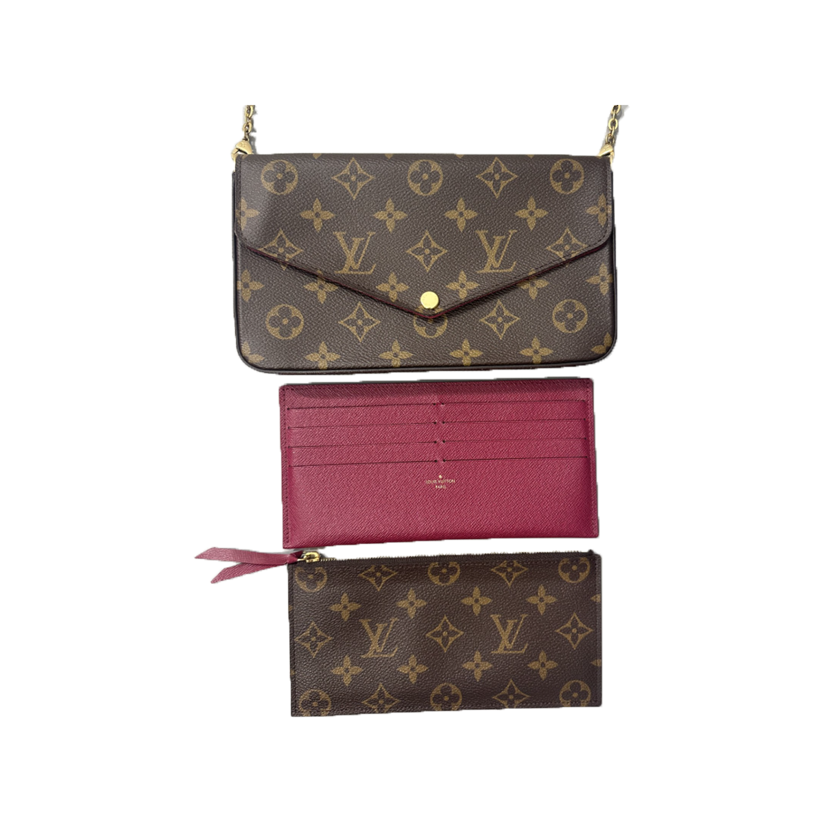 PRELOVED LOUIS VUITTON POCHETTE FELICIE BAG IN BROWN