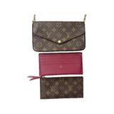 PRELOVED LOUIS VUITTON POCHETTE FELICIE BAG IN BROWN