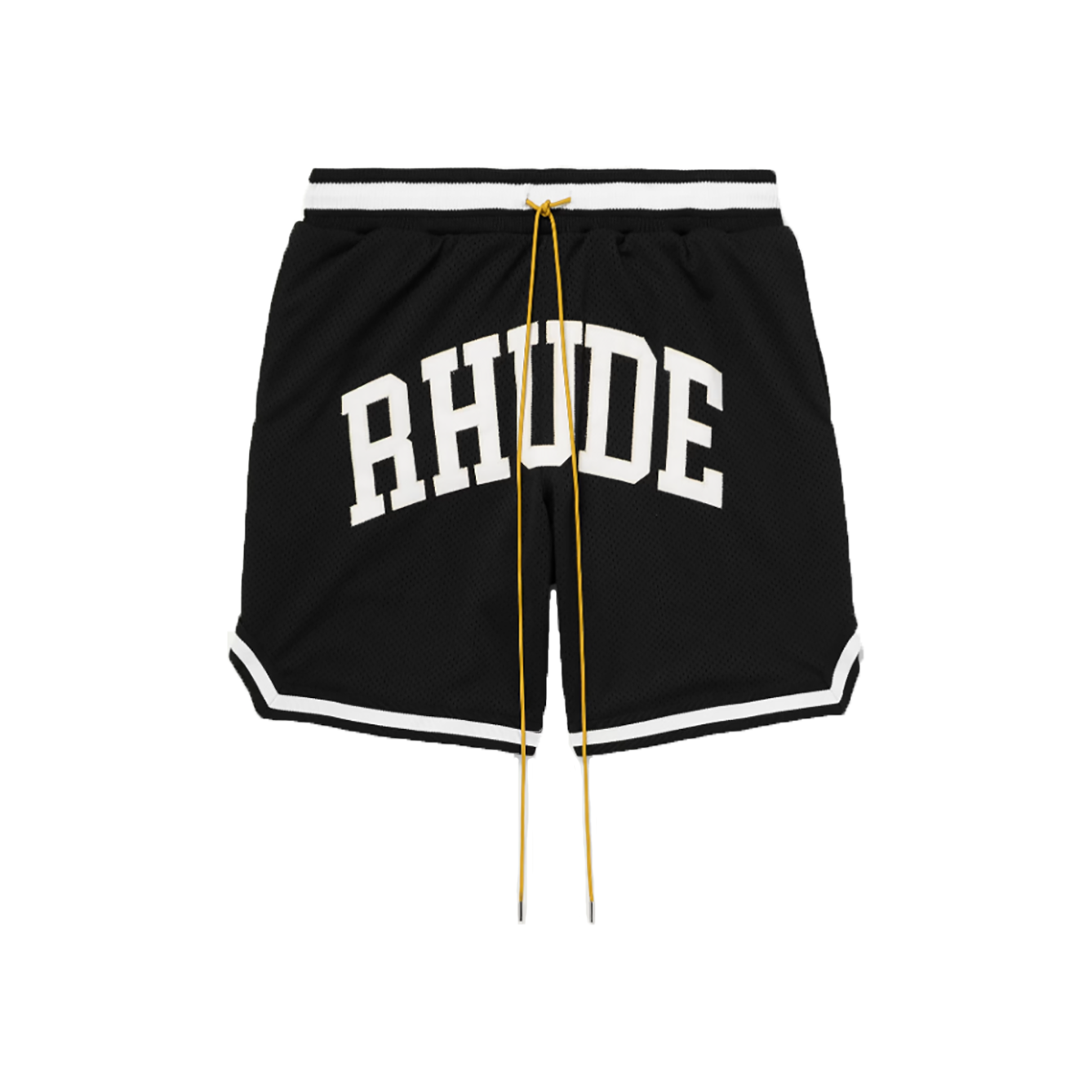 RHUDE LOGO-APPLOQUED MESH DRAWSTRING SHORTS