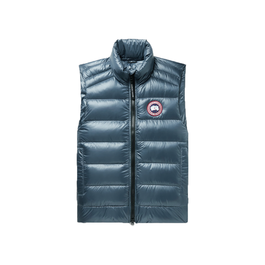 CANADA GOOSE CROFTON SLIM-FIT QUILTED DOWN GILET IN BLUE