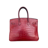 PRELOVED HERMES ROUGE CROCODILE BIRKIN 35