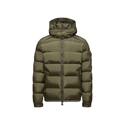 MONCLER MAYA PADDED NYLON-DOWN JACKET IN KHAKI