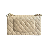 PRELOVED CHANEL BEIGE CAVIAR QUILTED MEDIUM FLAP BAG