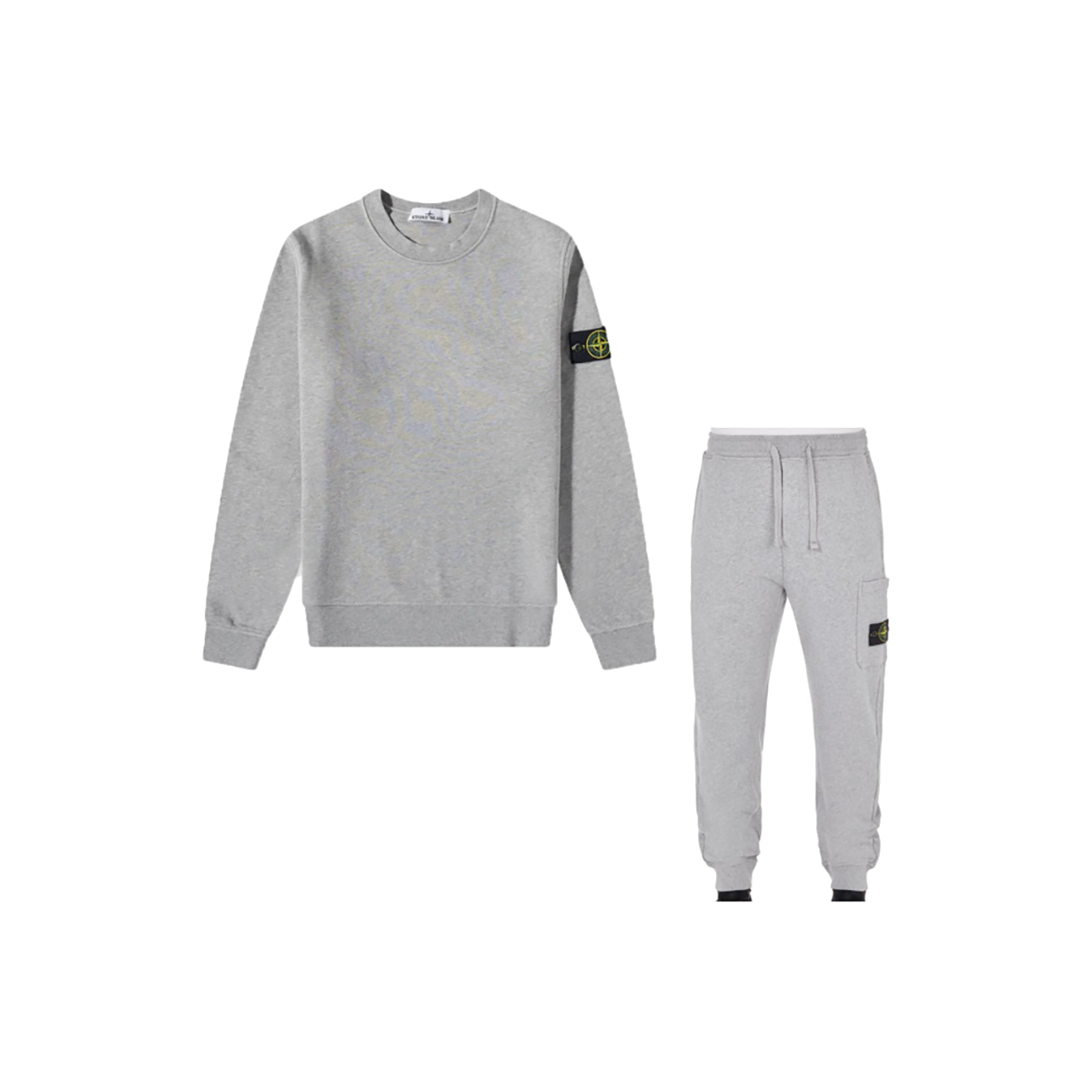 STONE ISLAND LOGO PATCH SWEATER TRACKSUIT IN GREY