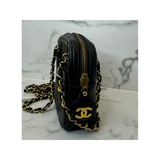 CHANEL QUILTED CHAIN SHOULDER BAG IN BLACK