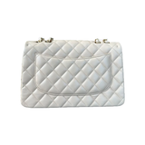 CHANEL QUILTED LAMBSKIN JUMBO FLAP BAG IN BEIGE