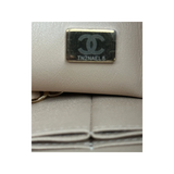 PRELOVED CHANEL BEIGE CAVIAR QUILTED MEDIUM FLAP BAG