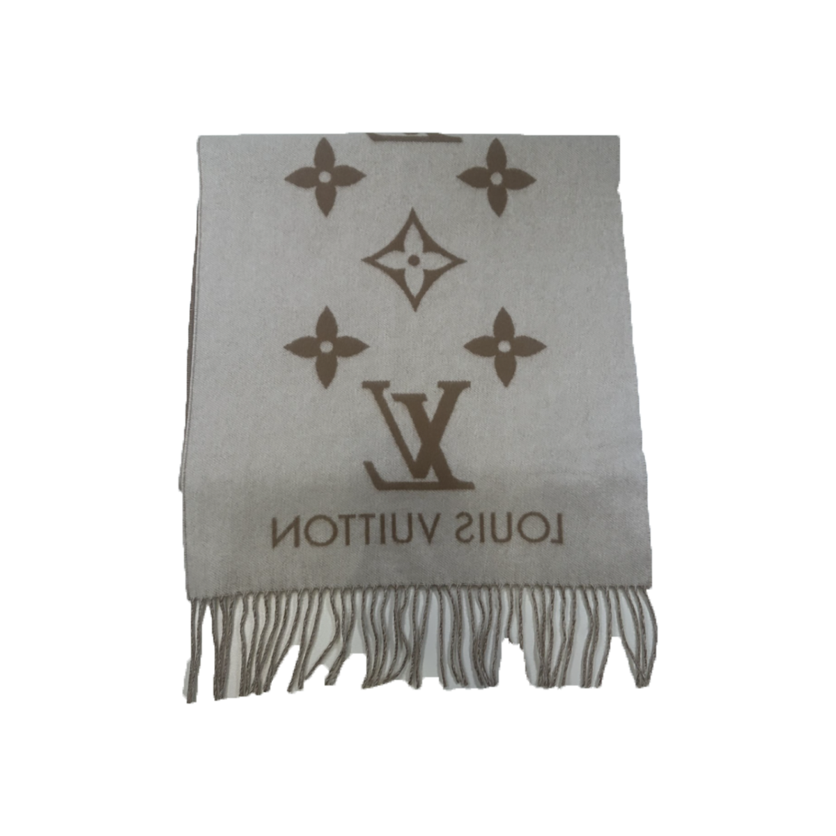 PRELOVED LOUIS VUITTON REYKJAVIK MONOGRAM SCARF IN BEIGE