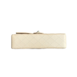 PRELOVED CHANEL BEIGE CAVIAR QUILTED MEDIUM FLAP BAG