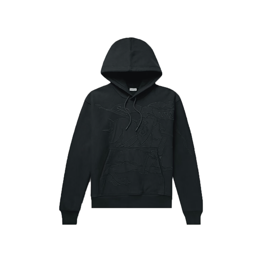 BUEBERRY LOGO-APPLIQUED COTTON BLEND HOODIE IN BACK