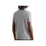 STONE ISLAND LOGO-APPLIQUED COTTON-BLEND POLO IN GRAY