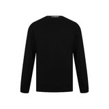 CP COMPANY LENS CREW-NECK SWEATER IN BLACK