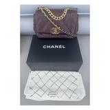 PRELOVED CHANEL BROWN QUILTED LEATHER FLAP MEDIUM BAG